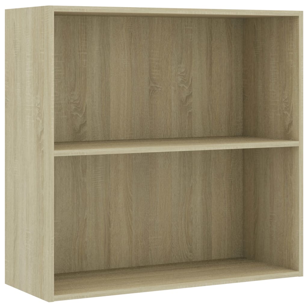Ormarić za knjige s 2 razine boja hrasta 80x30x76,5 cm iverica