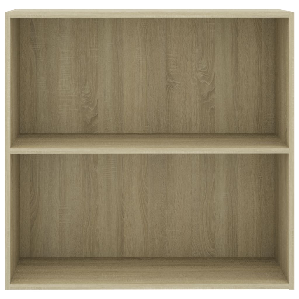 Ormarić za knjige s 2 razine boja hrasta 80x30x76,5 cm iverica
