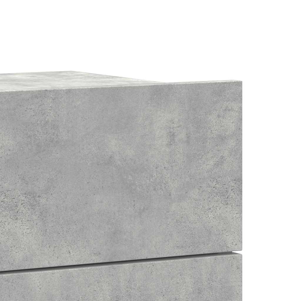 Noćni ormarići 2 kom boja betona 40x30x30 cm konstruirano drvo