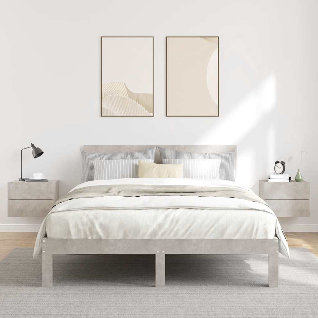 Noćni ormarići 2 kom boja betona 40x30x30 cm konstruirano drvo