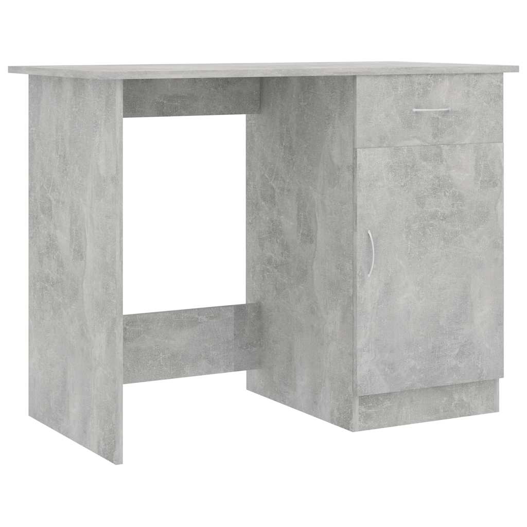 Radni stol siva boja betona 100 x 50 x 76 cm konstruirano drvo