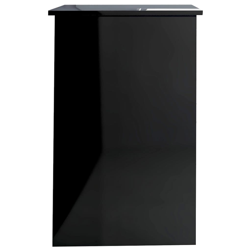 Radni stol visoki sjaj crni 100 x 50 x 76 cm od iverice