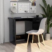 Radni stol visoki sjaj crni 100 x 50 x 76 cm od iverice
