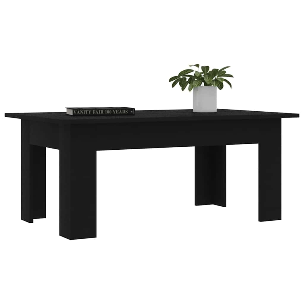 Stolić za kavu crni 100 x 60 x 42 cm od konstruiranog drva