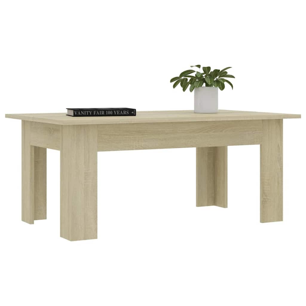 Stolić za kavu boja hrasta 100 x 60 x 42 cm konstruirano drvo