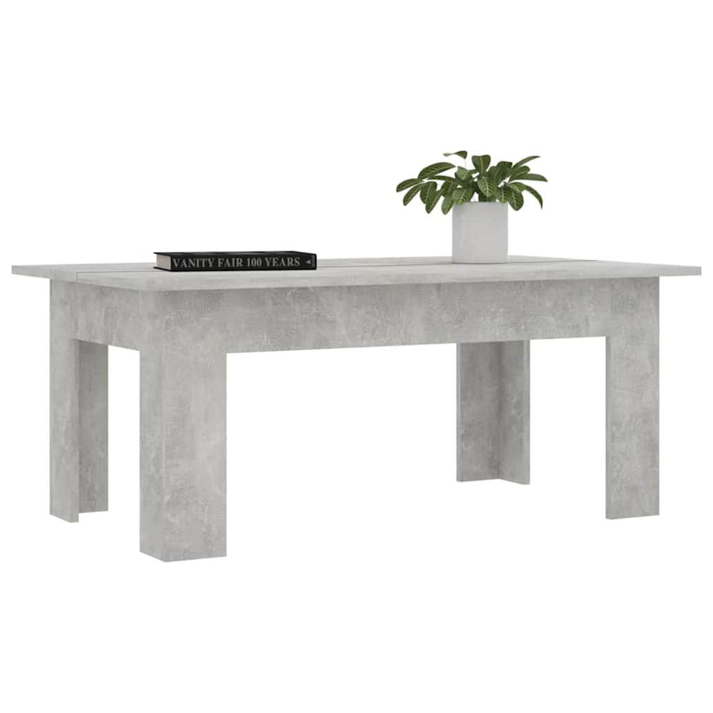 Stolić za kavu boja betona 100 x 60 x 42 cm konstruirano drvo