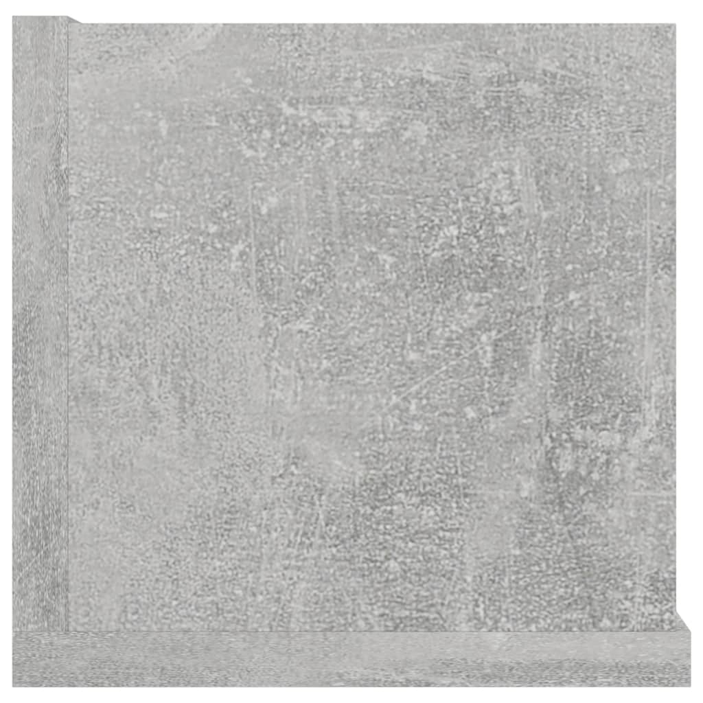 Zidna polica za CD-ove boja betona 100 x 18 x 18 cm drvena