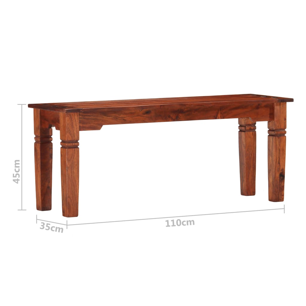 Klupa od masivnog bagremovog drva 110 cm