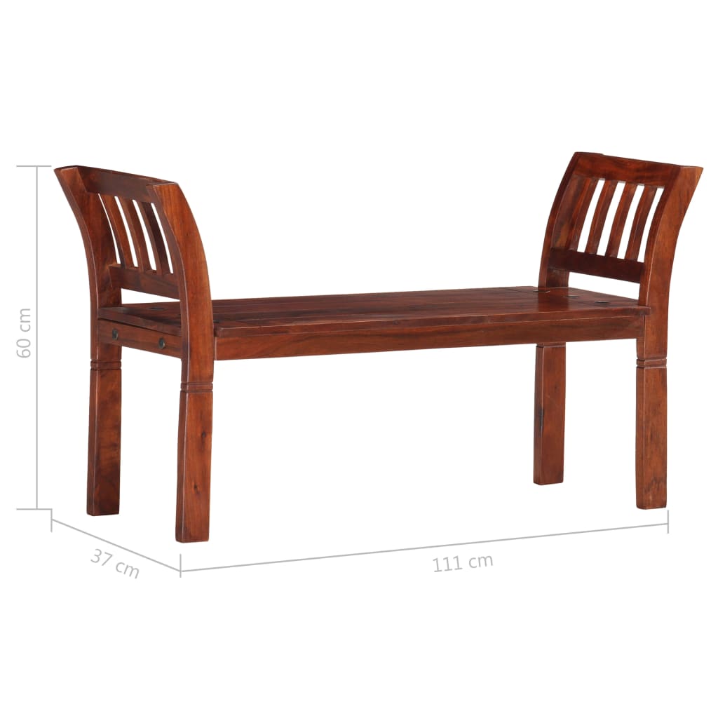 Klupa 111 cm Masivno drvo akacije