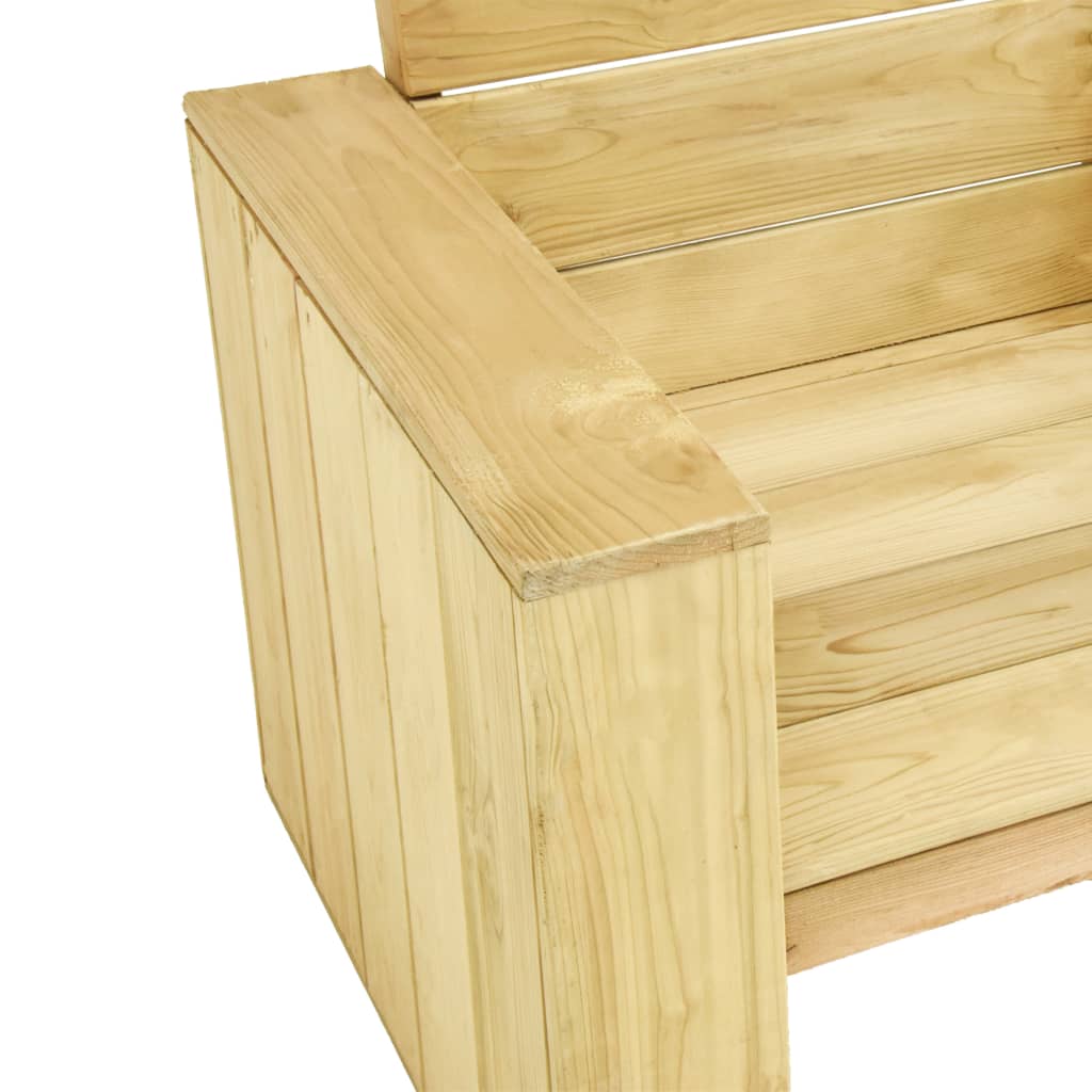 Kutna vrtna klupa 239 cm od impregnirane borovine