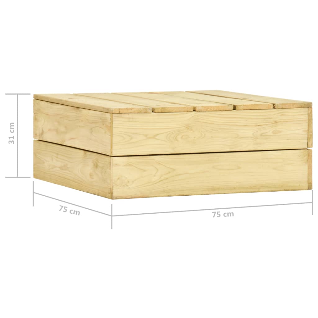 Vrtni stol 75 x 75 x 31 cm od impregnirane borovine