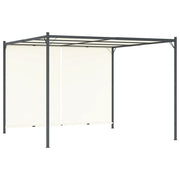 Pergola s podesivim krovom krem bijela 3 x 3 m čelična