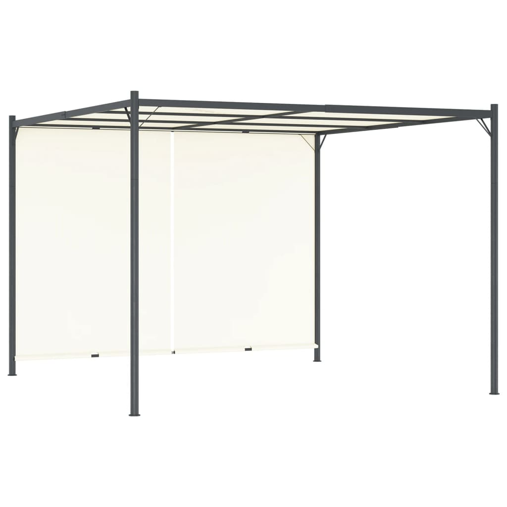 Pergola s podesivim krovom krem bijela 3 x 3 m čelična