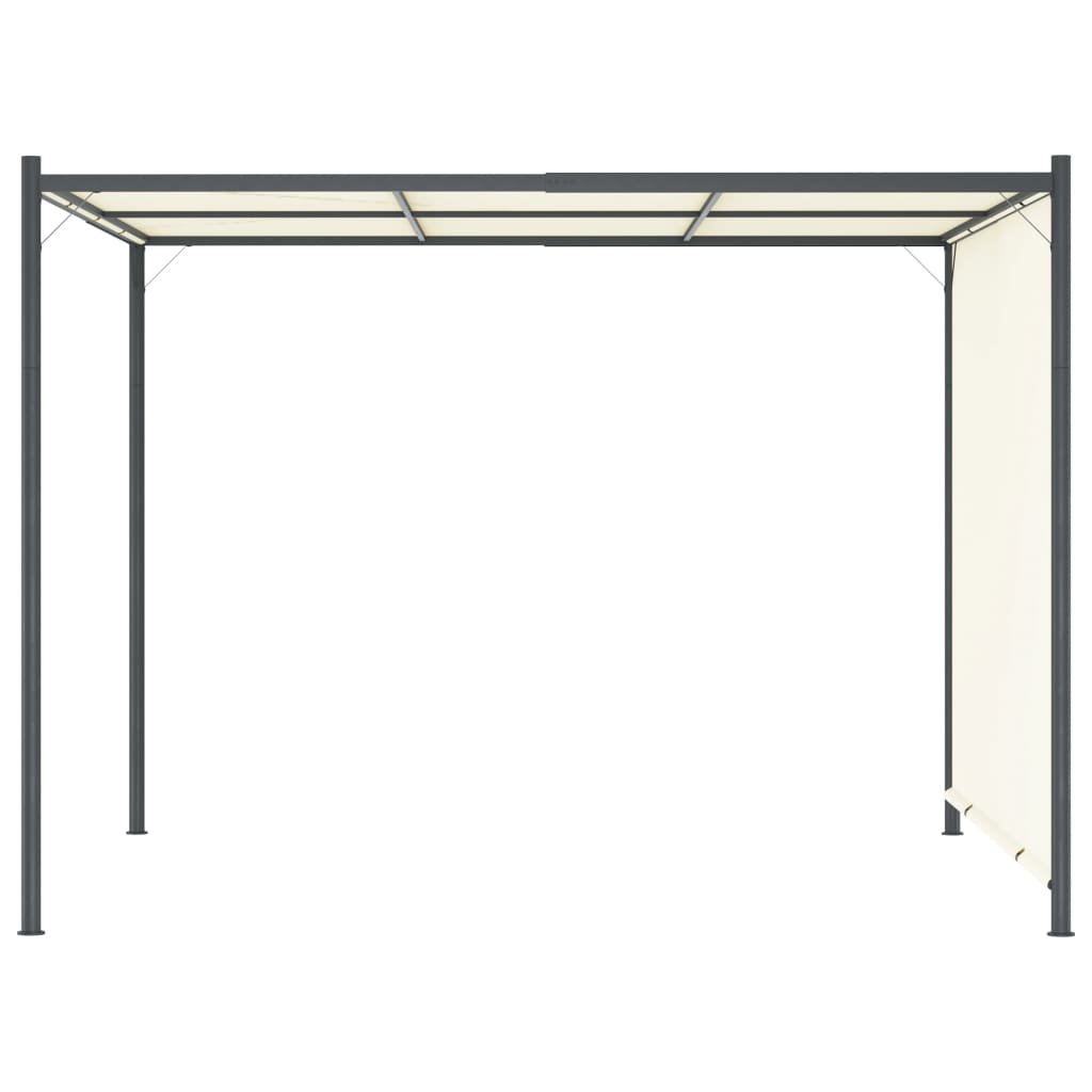 Pergola s podesivim krovom krem bijela 3 x 3 m čelična