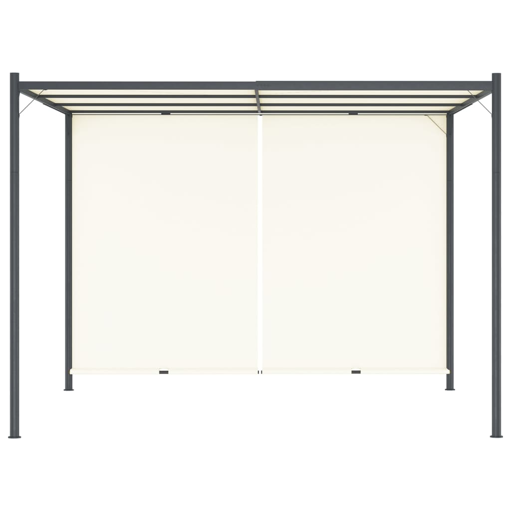 Pergola s podesivim krovom krem bijela 3 x 3 m čelična