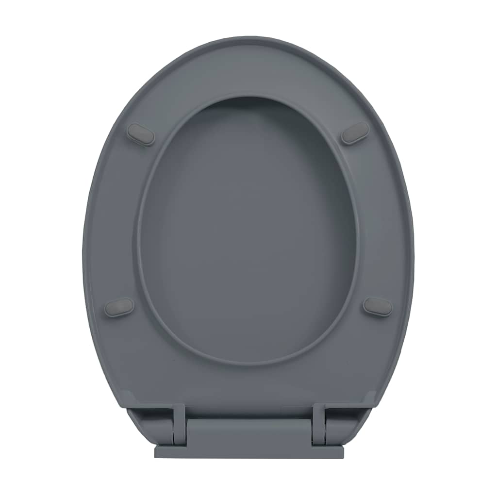 Toaletna daska s mekim zatvaranjem siva ovalna