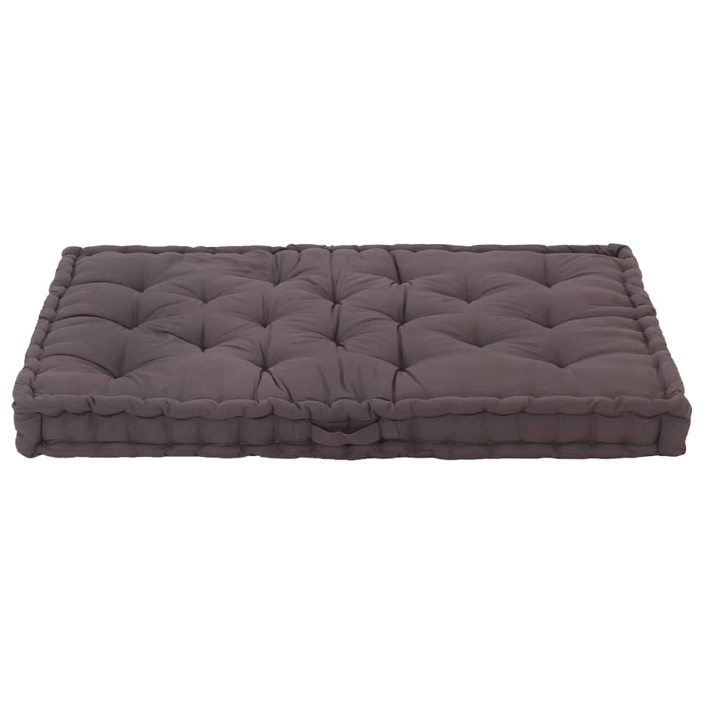 Paletni podni jastuk pamučni 120 x 80 x 10 cm antracit