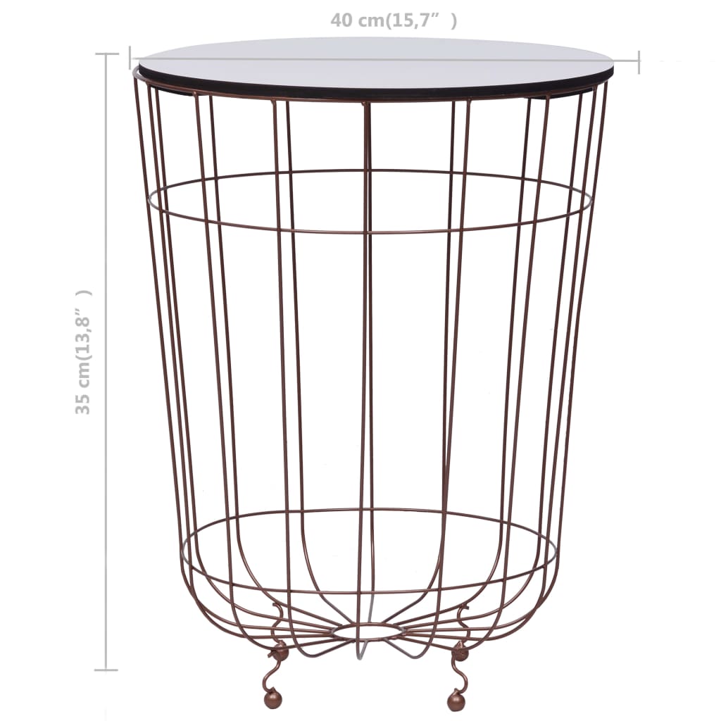 287664  Coffee Table Gold Ø 40 cm