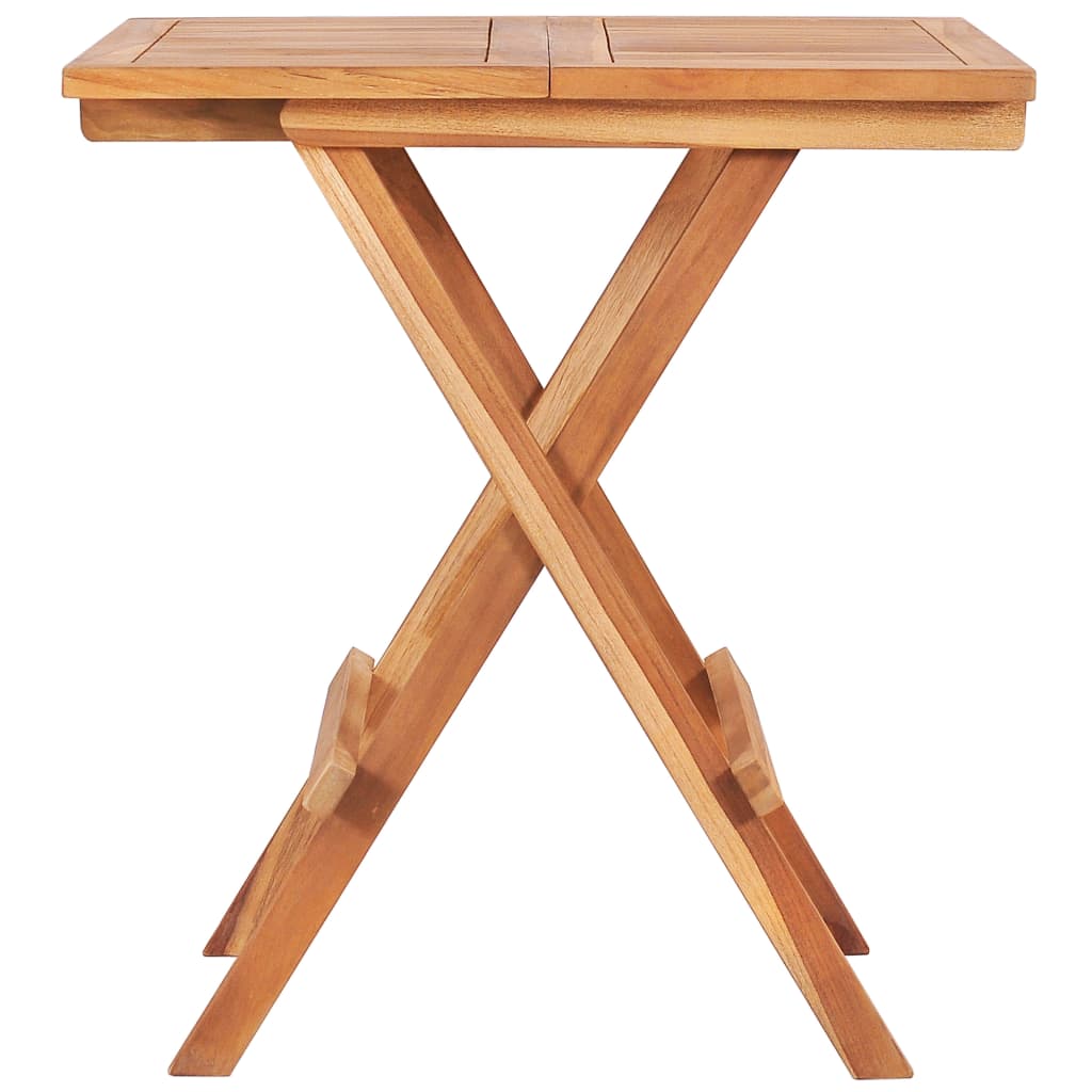 Sklopivi bistro stol 60 x 60 x 65 cm od masivne tikovine