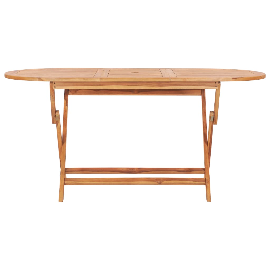Sklopivi vrtni stol 160 x 80 x 75 cm od masivne tikovine
