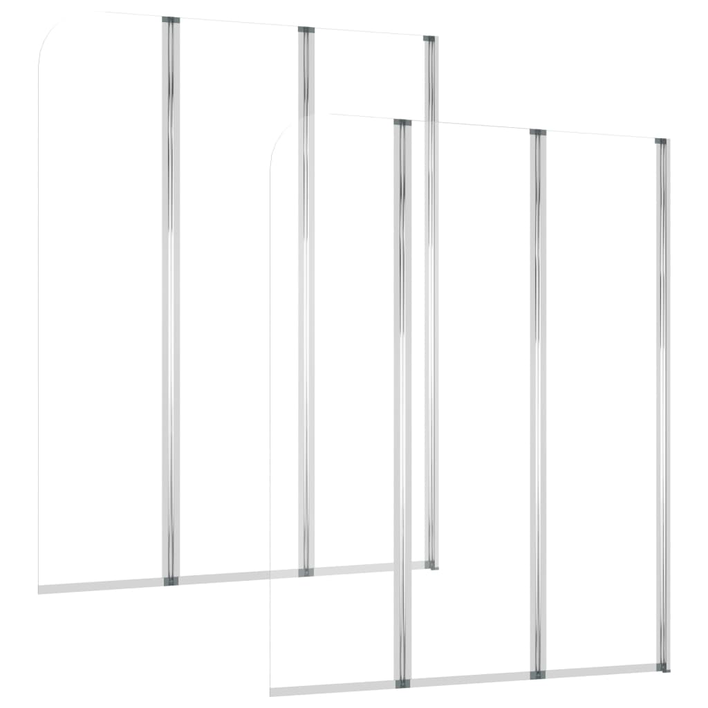 Tuš-kabine od kaljenog stakla 2 kom 104 x 130 cm prozirne