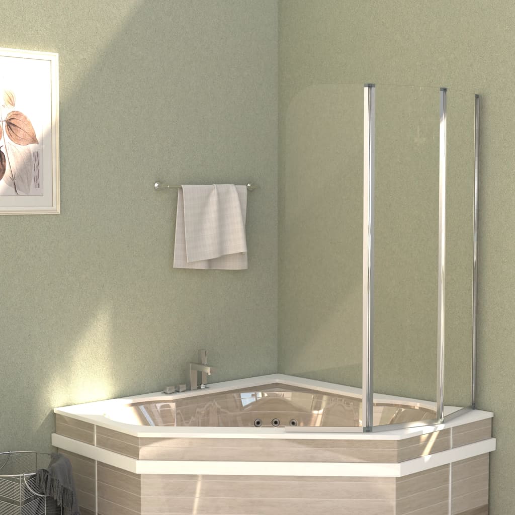 Tuš-kabine od kaljenog stakla 2 kom 104 x 130 cm prozirne