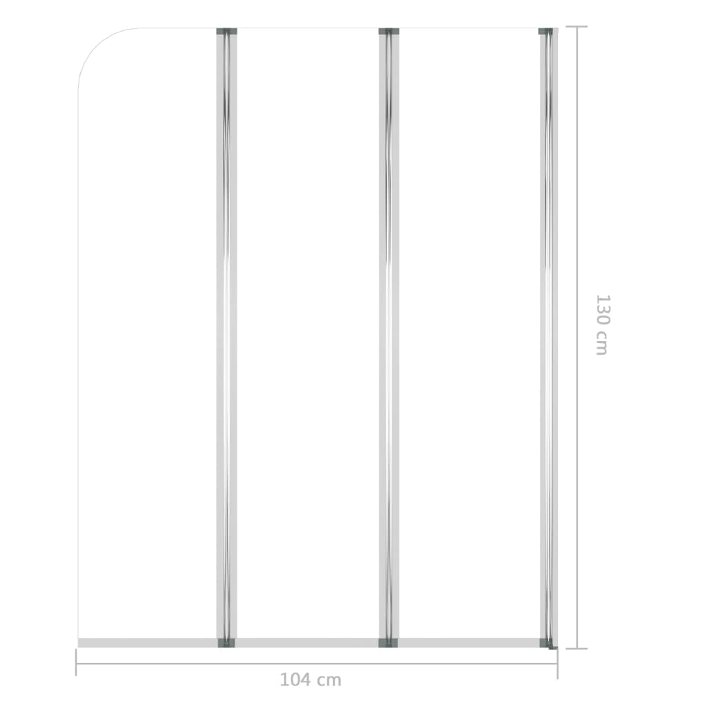 Tuš-kabine od kaljenog stakla 2 kom 104 x 130 cm prozirne