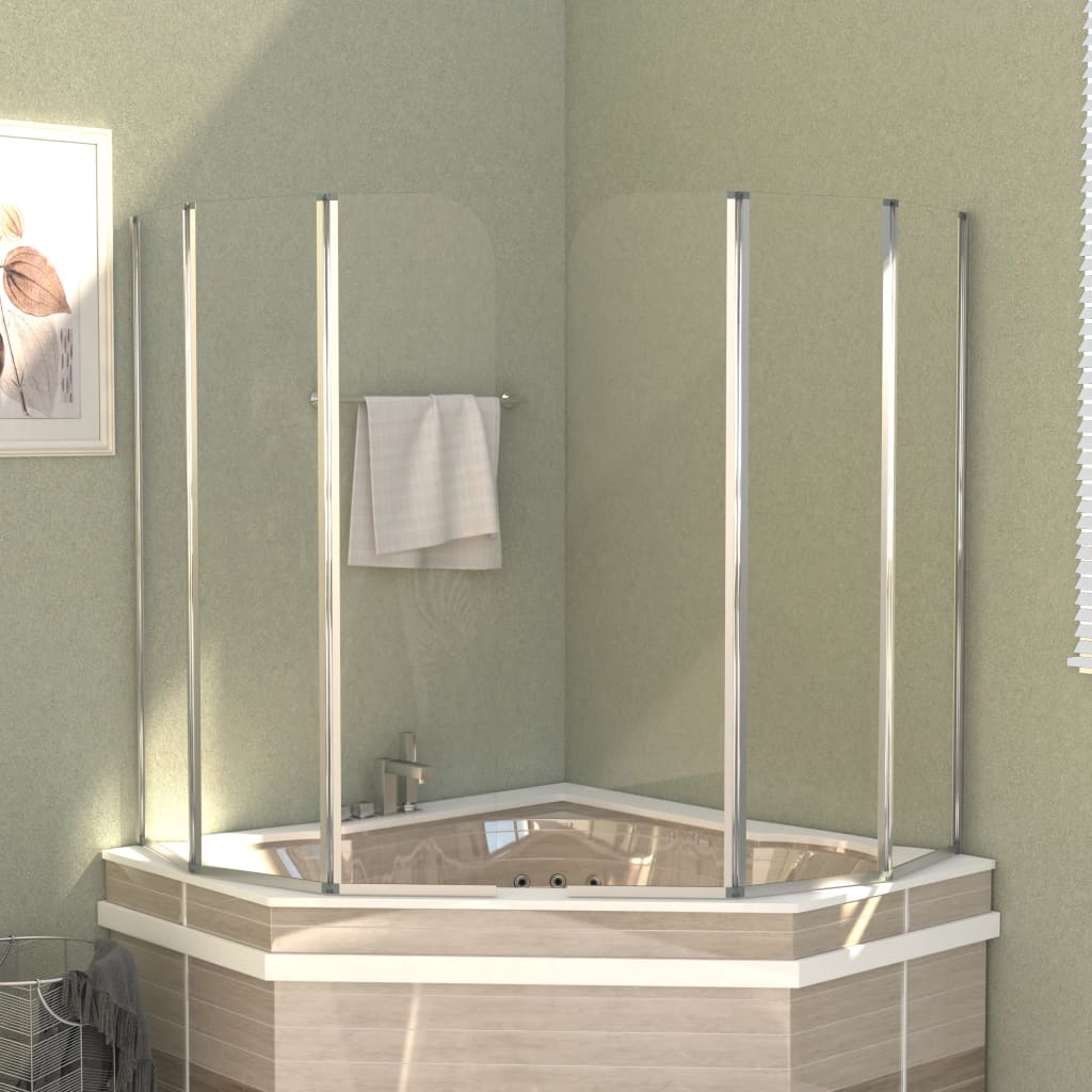 Tuš-kabine od kaljenog stakla 2 kom 104 x 130 cm prozirne