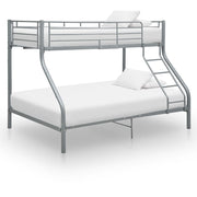 Okvir za krevet na kat sivi metalni 140 x 200 / 90 x 200 cm