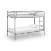 Krevet na kat sivi metalni 90 x 200 cm