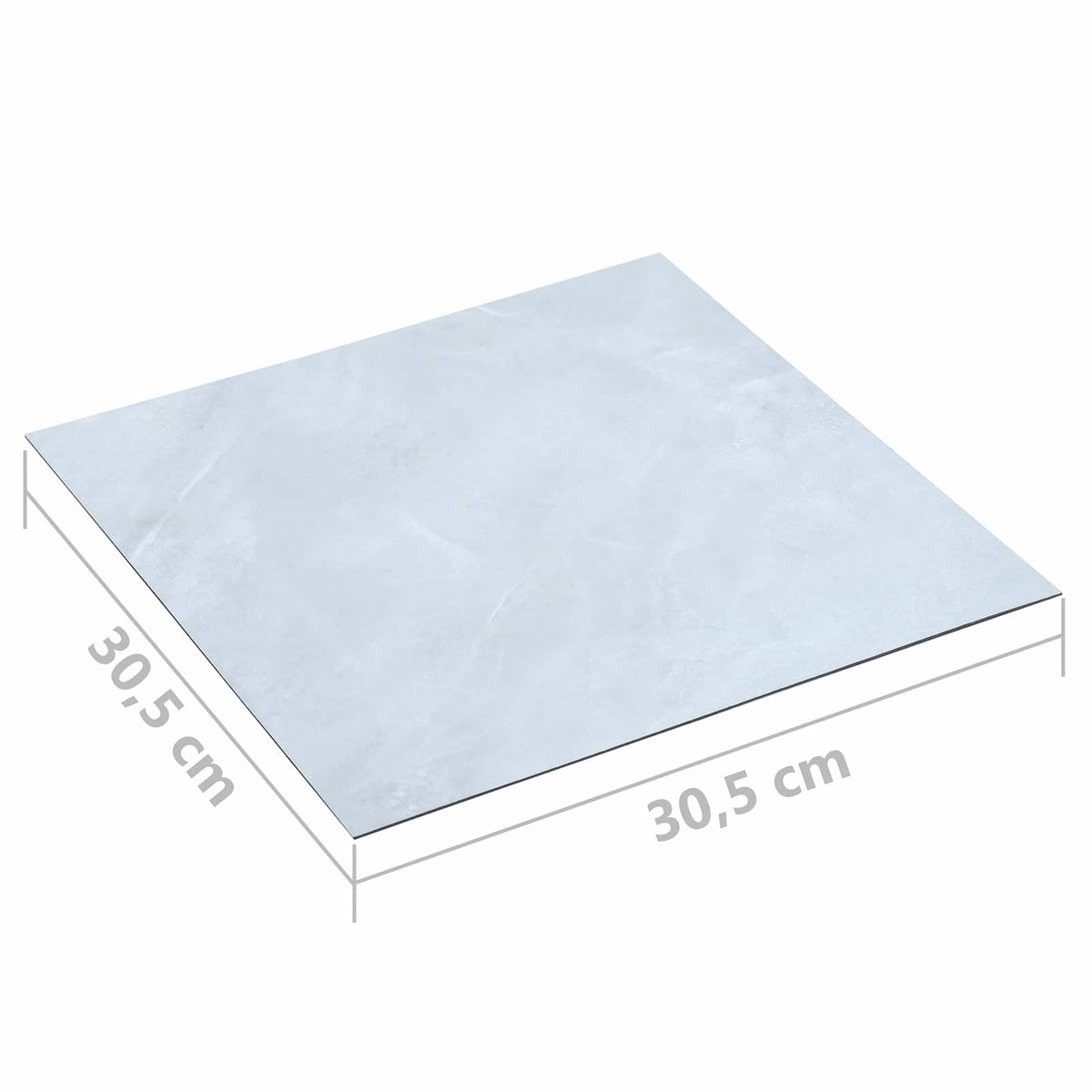 Podne daske 55 pcs Bijeli 5,11 m² PVC