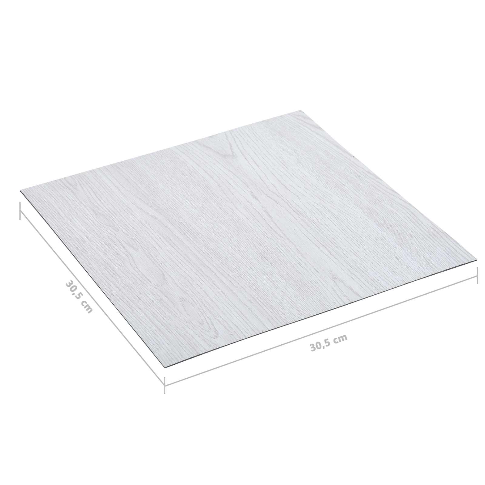 Podne daske 5,11 m² 55 pcs PVC Bijeli drvo
