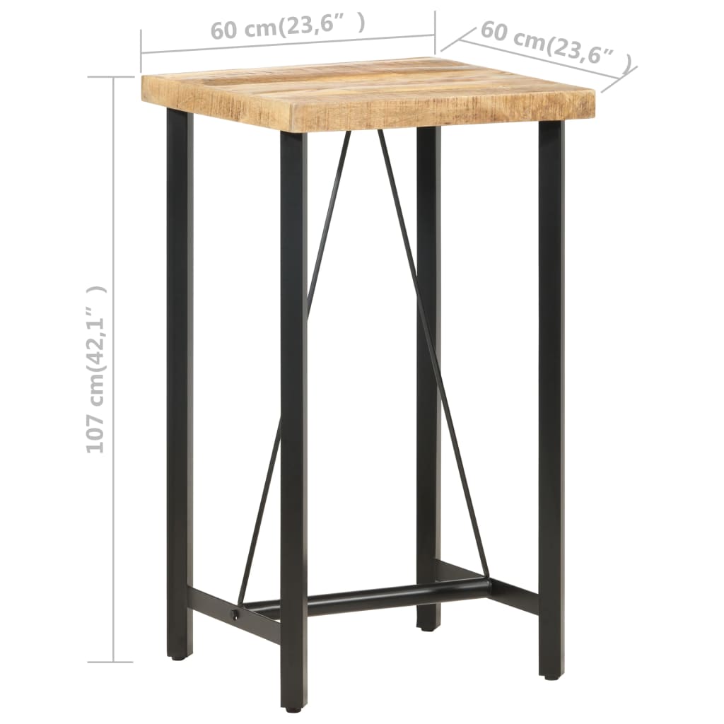 Barski stol 60 x 60 x 107 cm od grubog drva manga