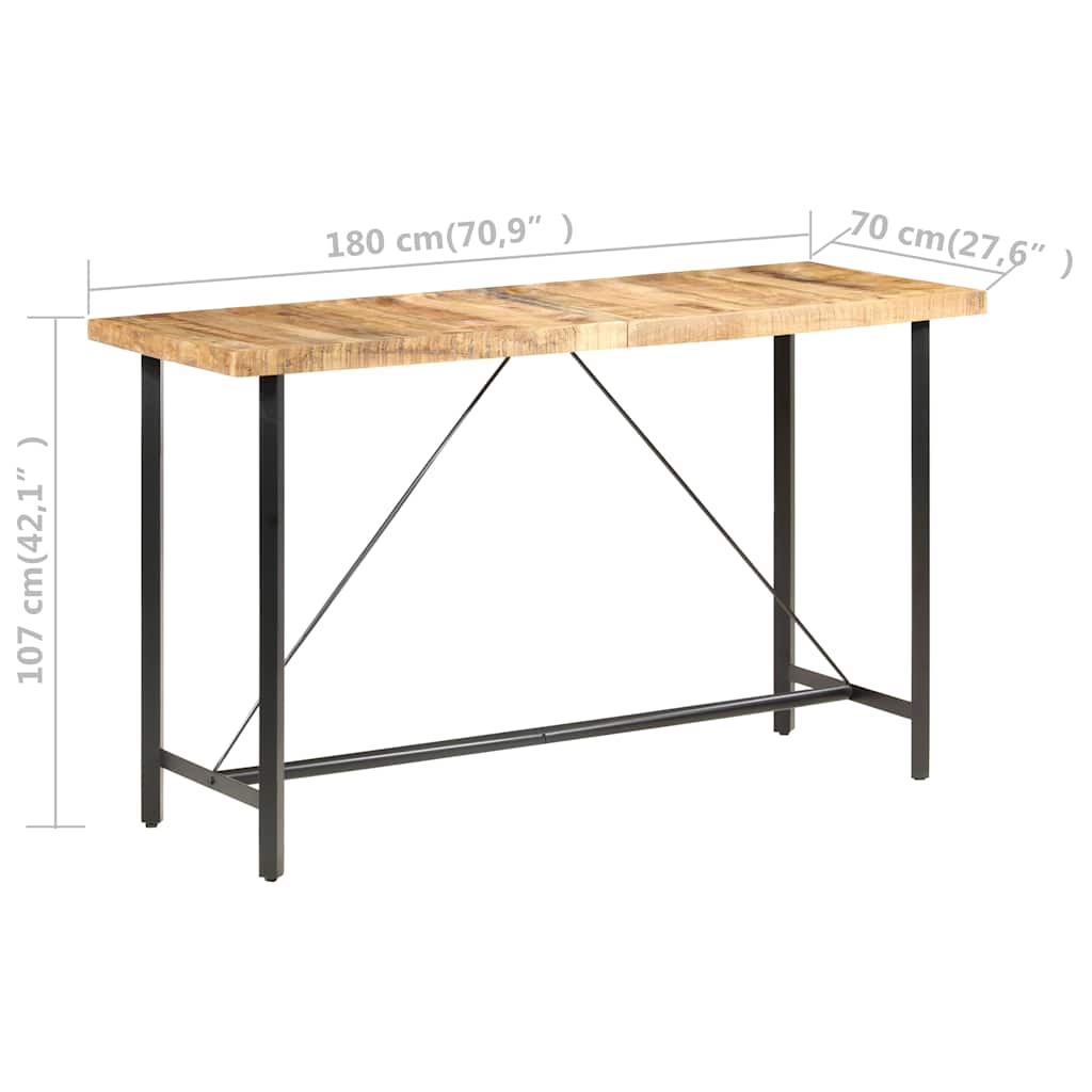 Barski stol 180 x 70 x 107 cm od grubog drva manga