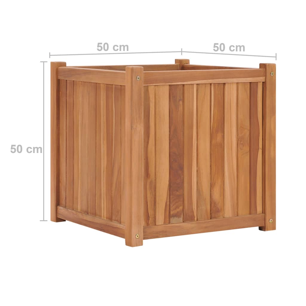 Povišena gredica 50 x 50 x 50 cm od masivne tikovine