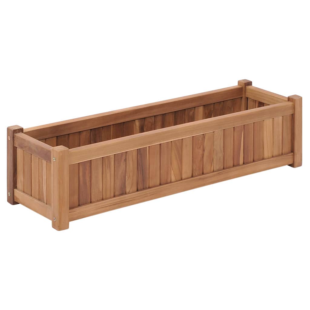 Povišena gredica 100 x 30 x 25 cm od masivne tikovine