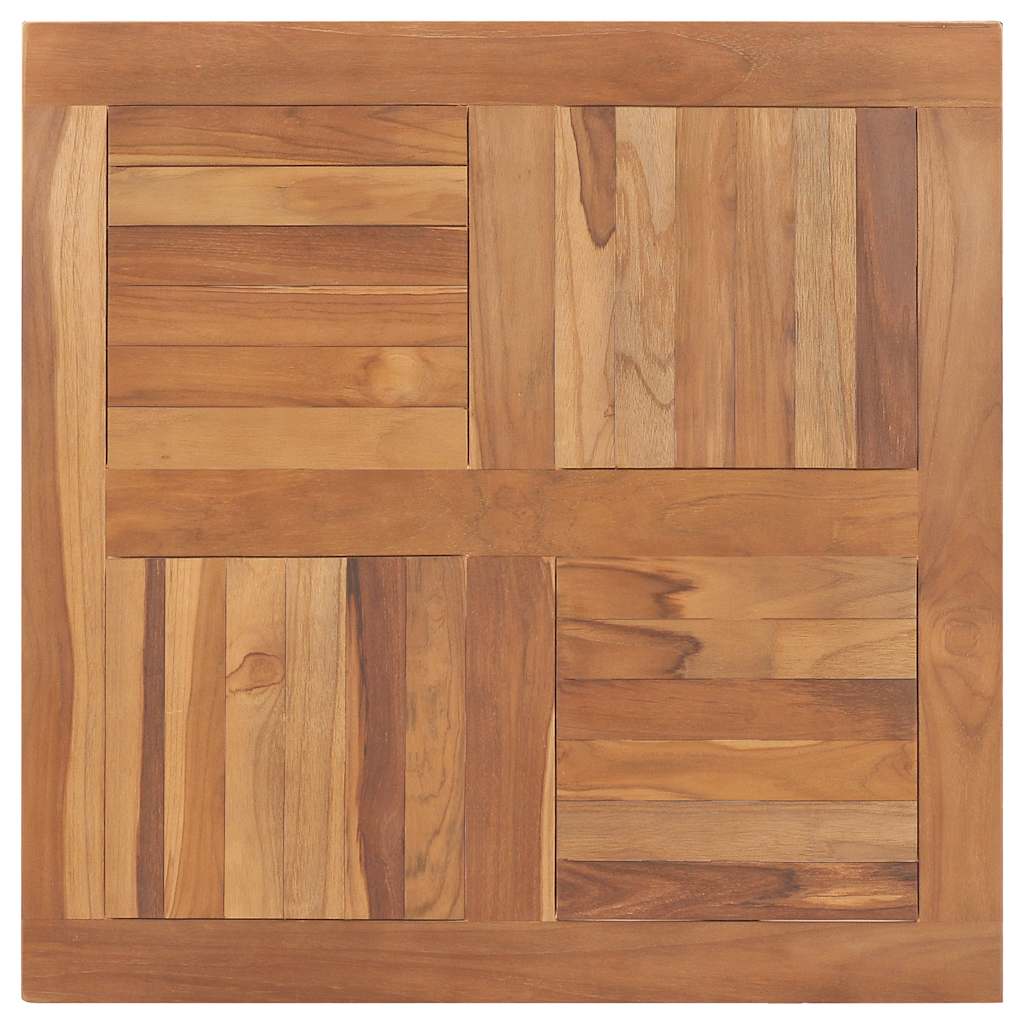 Stolna ploča od masivne tikovine četvrtasta 80 x 80 x 2,5 cm