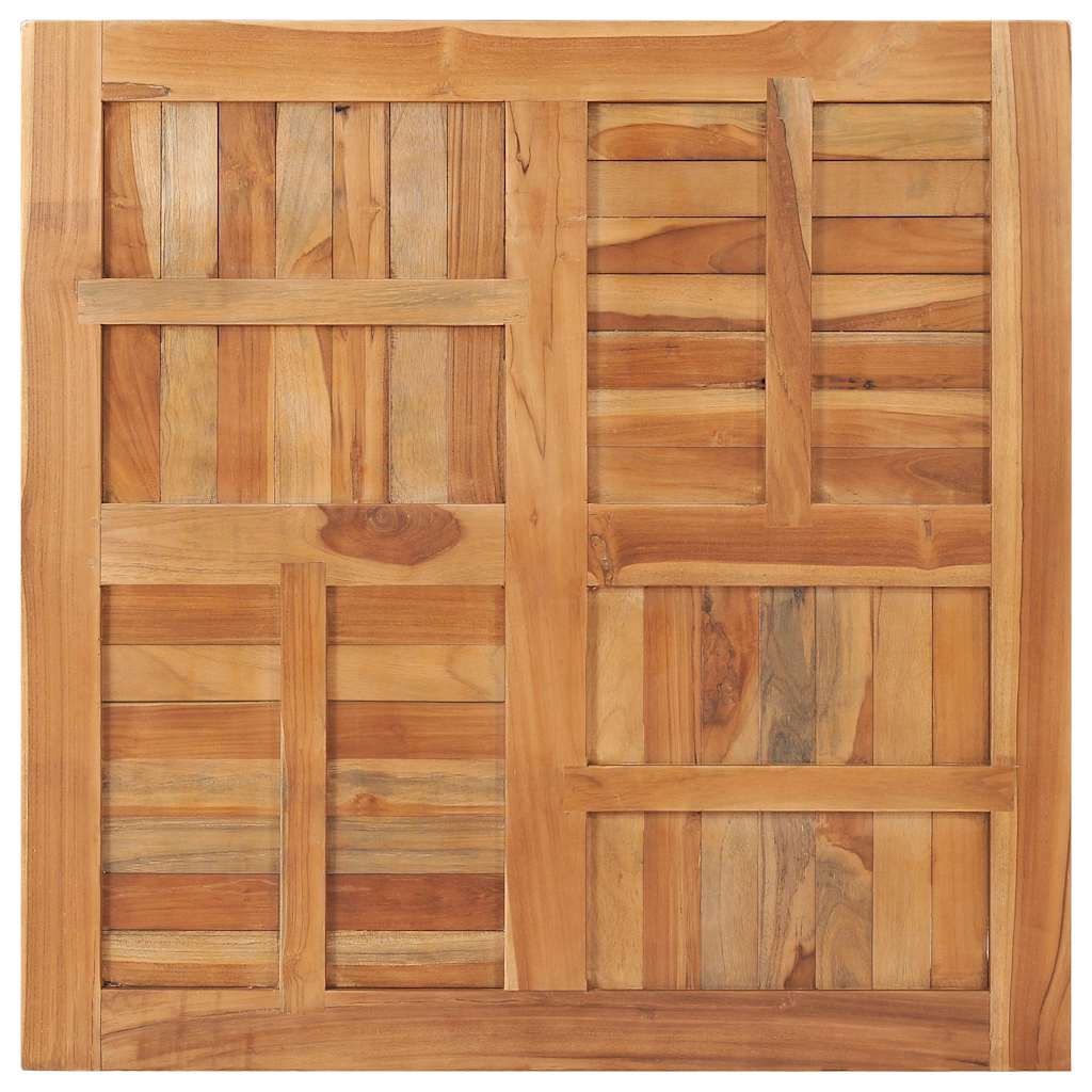 Stolna ploča od masivne tikovine četvrtasta 90 x 90 x 2,5 cm