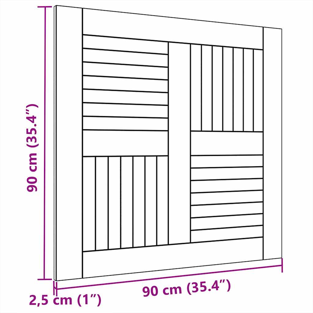 Stolna ploča od masivne tikovine četvrtasta 90 x 90 x 2,5 cm