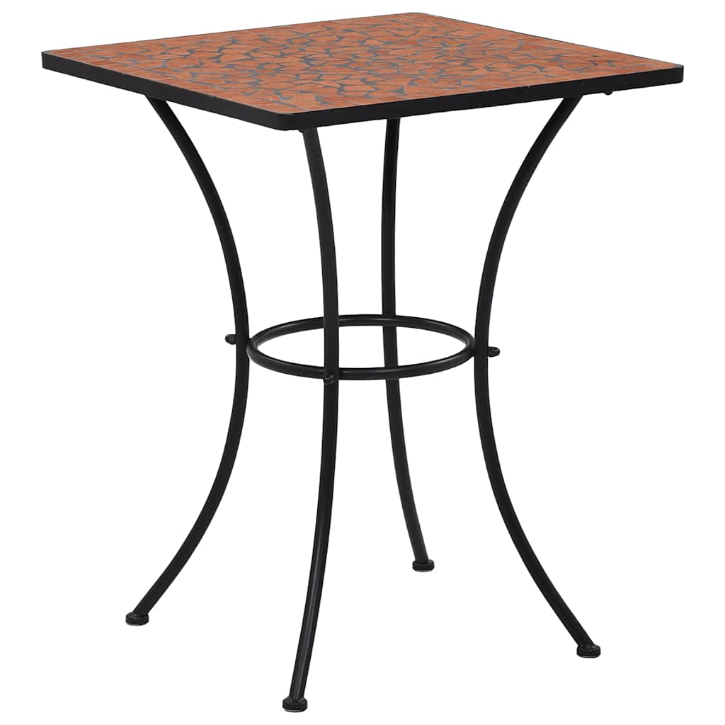 Bistro set s mozaikom boja cigle od željeza i keramike