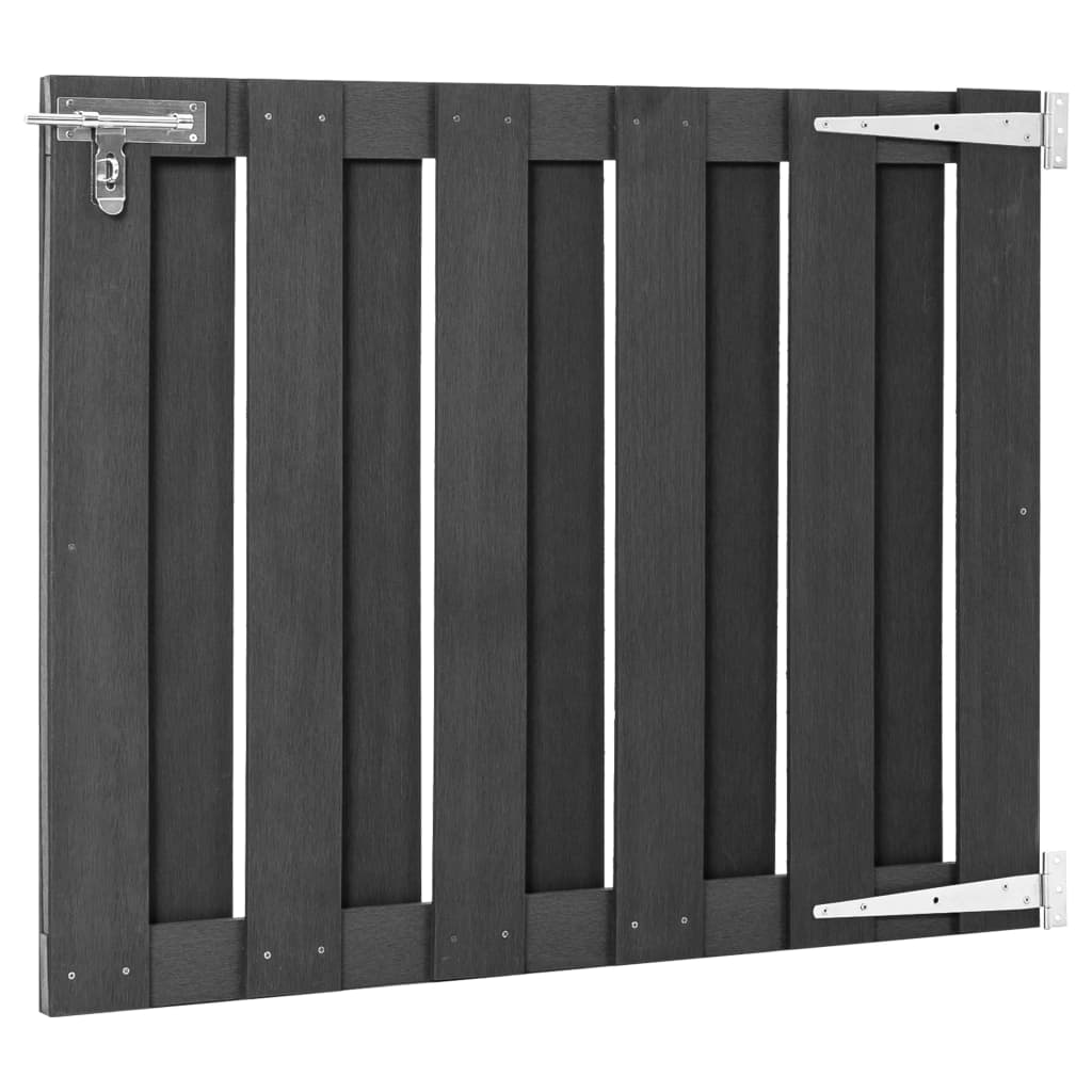 Vrtna vrata od WPC-a 100 x 80 cm siva
