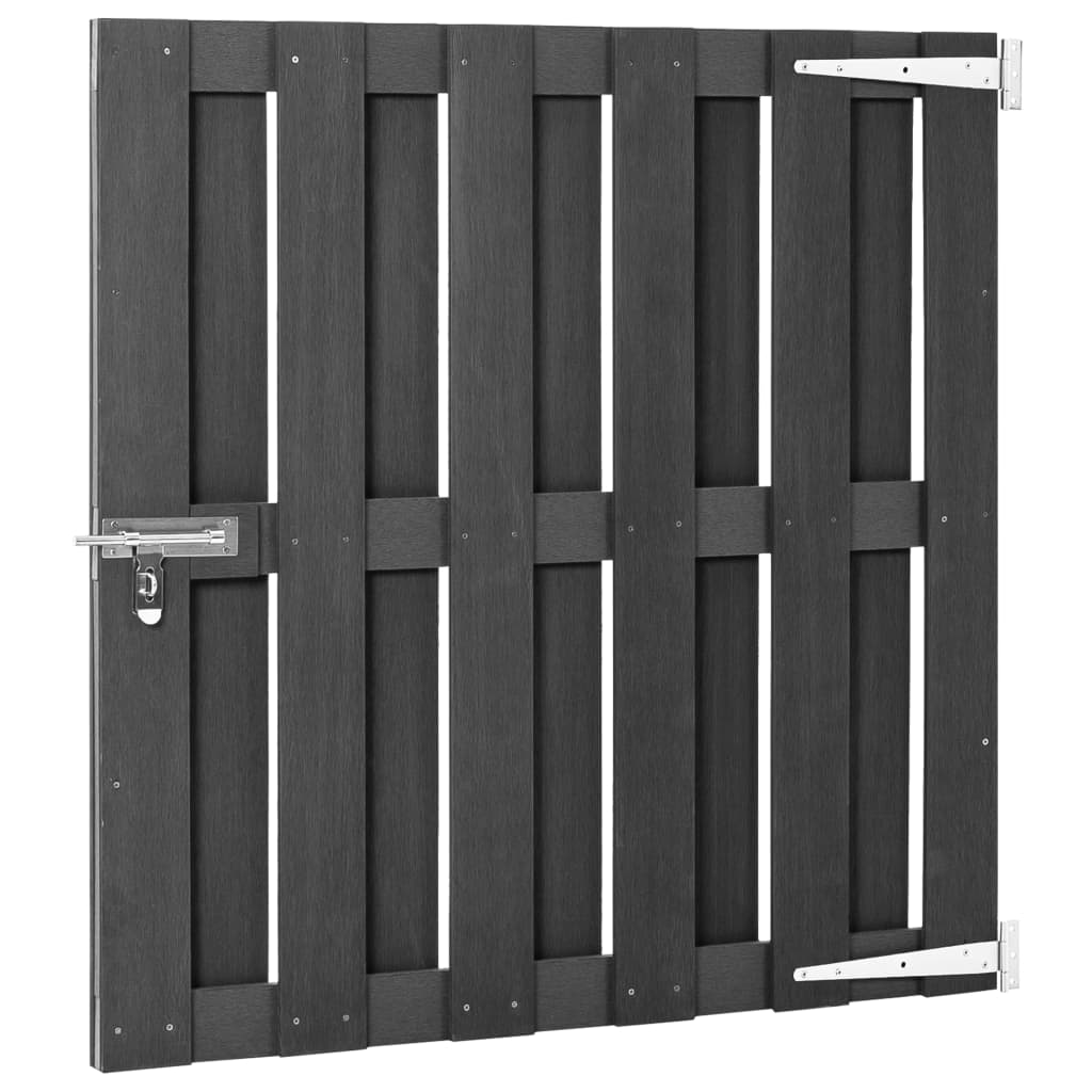 Vrtna vrata od WPC-a 100 x 100 cm siva