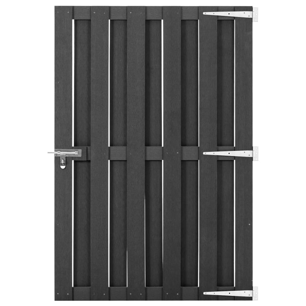 Vrtna vrata od WPC-a 100 x 150 cm siva