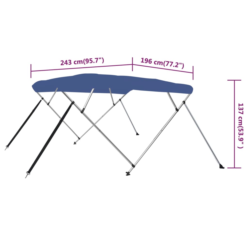 Tenda bimini s 4 luka plava 243 x 196 x 137 cm