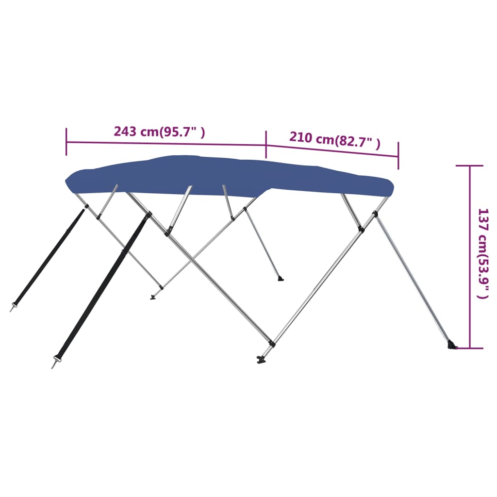 Tenda bimini s 4 luka plava 243 x 210 x 137 cm