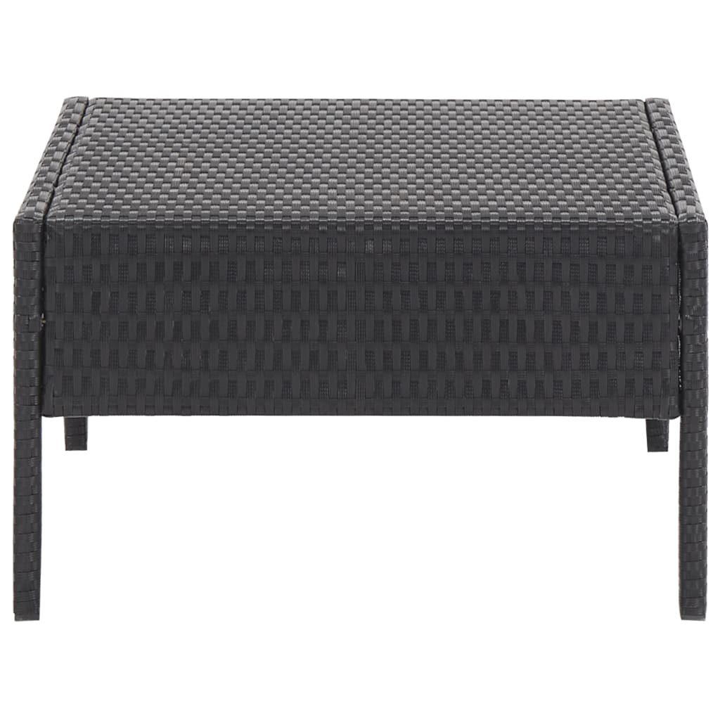 5-dijelni set vrtnih sofa od poliratana s jastucima crni