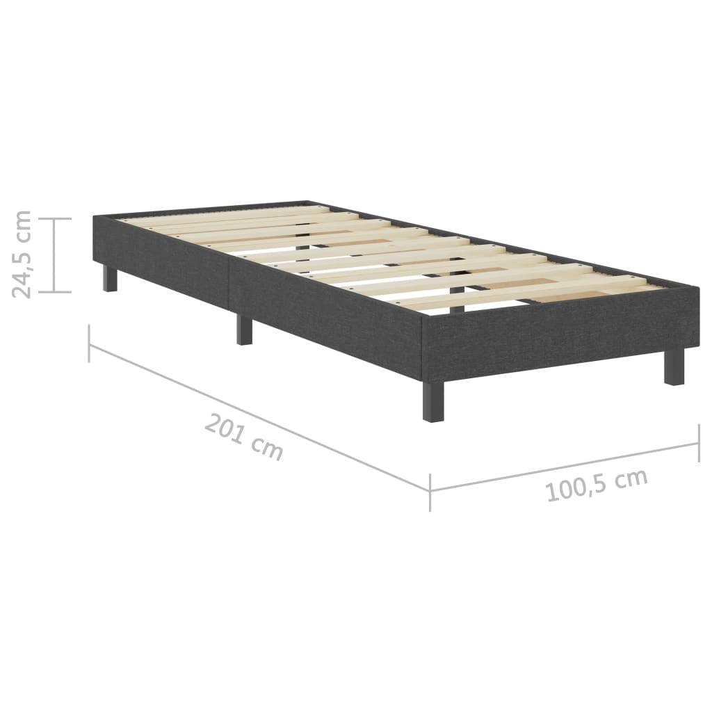 Box spring okvir za krevet od tkanine sivi 100 x 200 cm