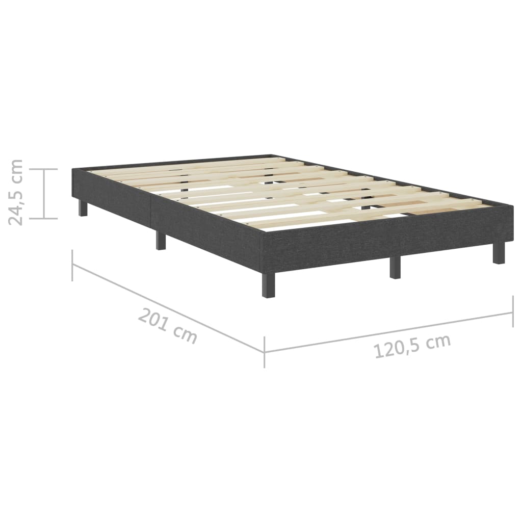 Box spring okvir za krevet od tkanine sivi 120 x 200 cm