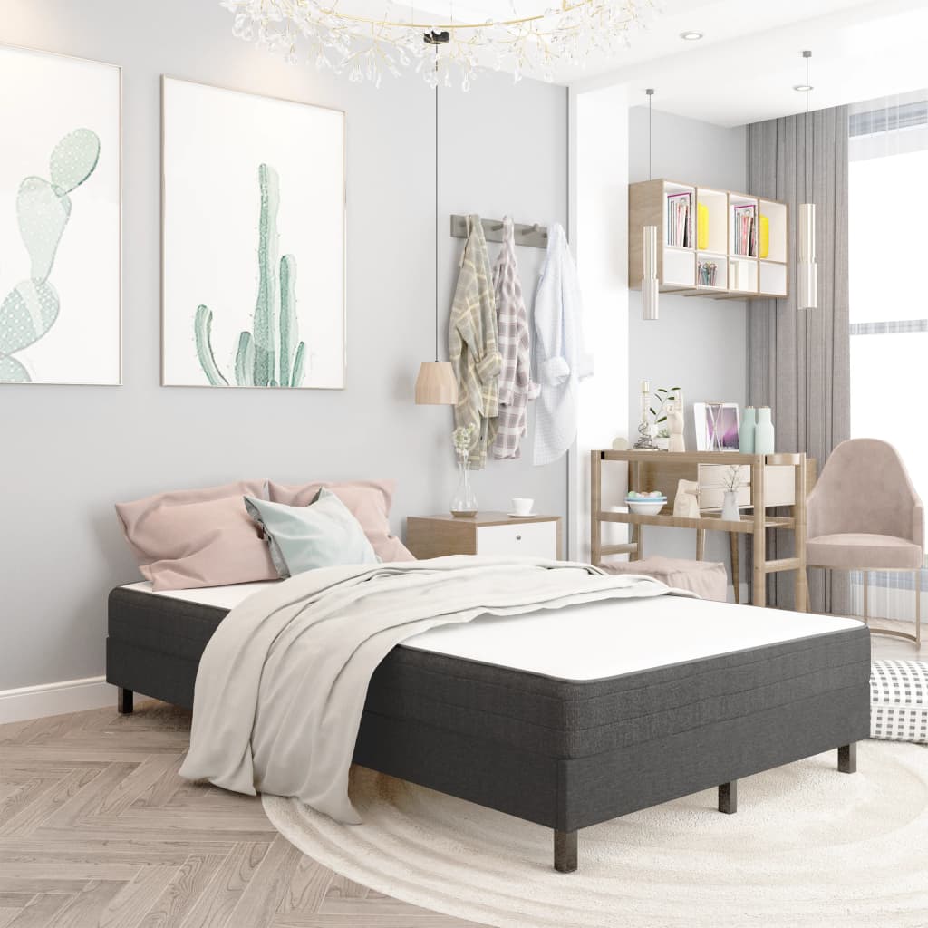 Box spring okvir za krevet od tkanine sivi 120 x 200 cm