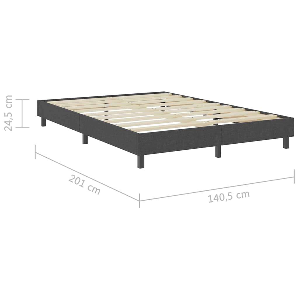Box spring okvir za krevet od tkanine sivi 140 x 200 cm